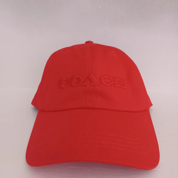 Coach Red Adjustable Hat NWT - Picture 1 of 3